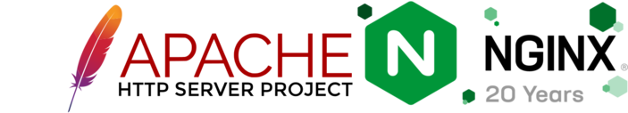 Logo der webserver Apache und nginx