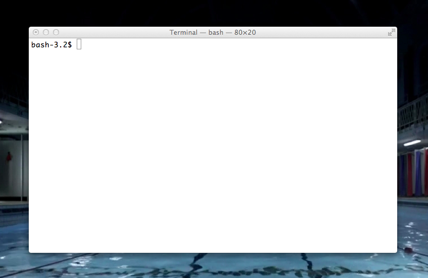 Abbildung: Terminal auf Mac OS X